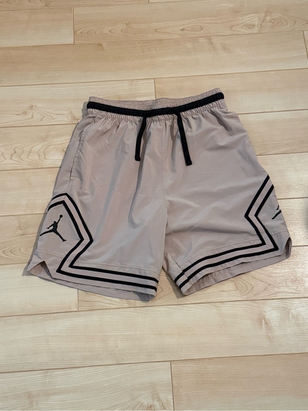 Jordan Men’s Beige Athletic Shorts with Black Accents